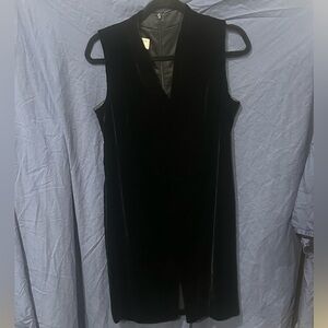 Jones New York Black Velvet Mini Dress